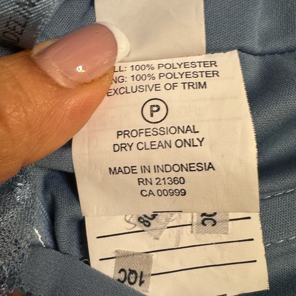 Mori Lee Bridesmaid, Social, Formal, Prom Dresses, size 12 Color Slate Blu - Picture 5 of 15